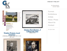 Tablet Screenshot of georgekrevskygallery.com